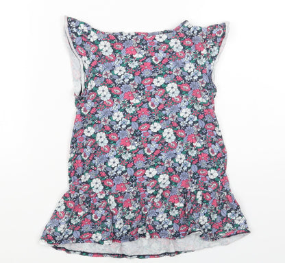Gap Girls Multicoloured Floral Cotton Mermaid Size 5 Years Round Neck Pullover