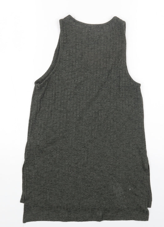 Womens UK Size 8 New Look Green Camisole T-Shirt