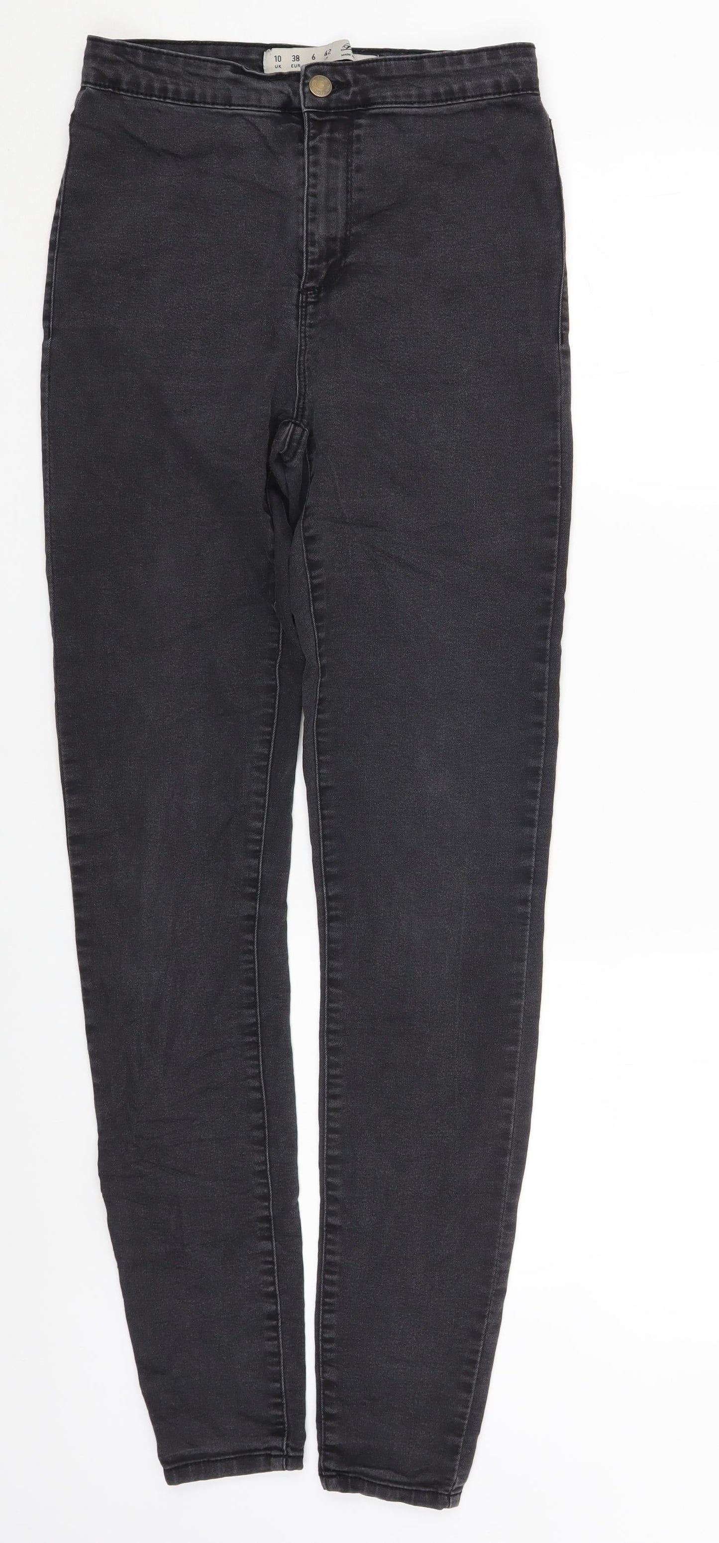 Womens UK Size 10 Denim & Co. Regular Fit Skinny Black Jeans