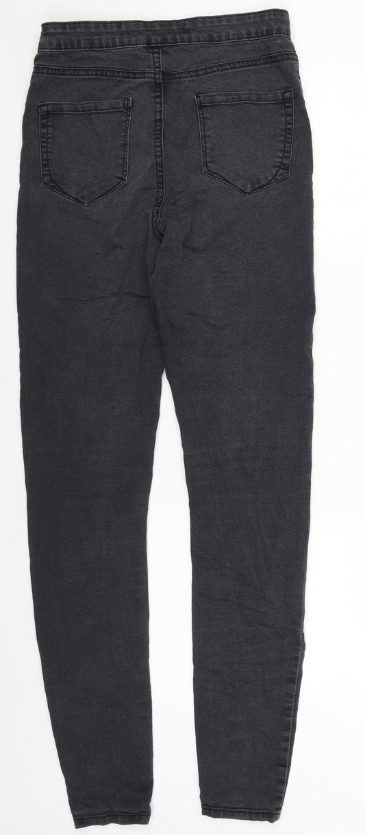 Denim & Co. Womens Black Cotton Skinny Jeans Size 10 L29 in Regular Zip