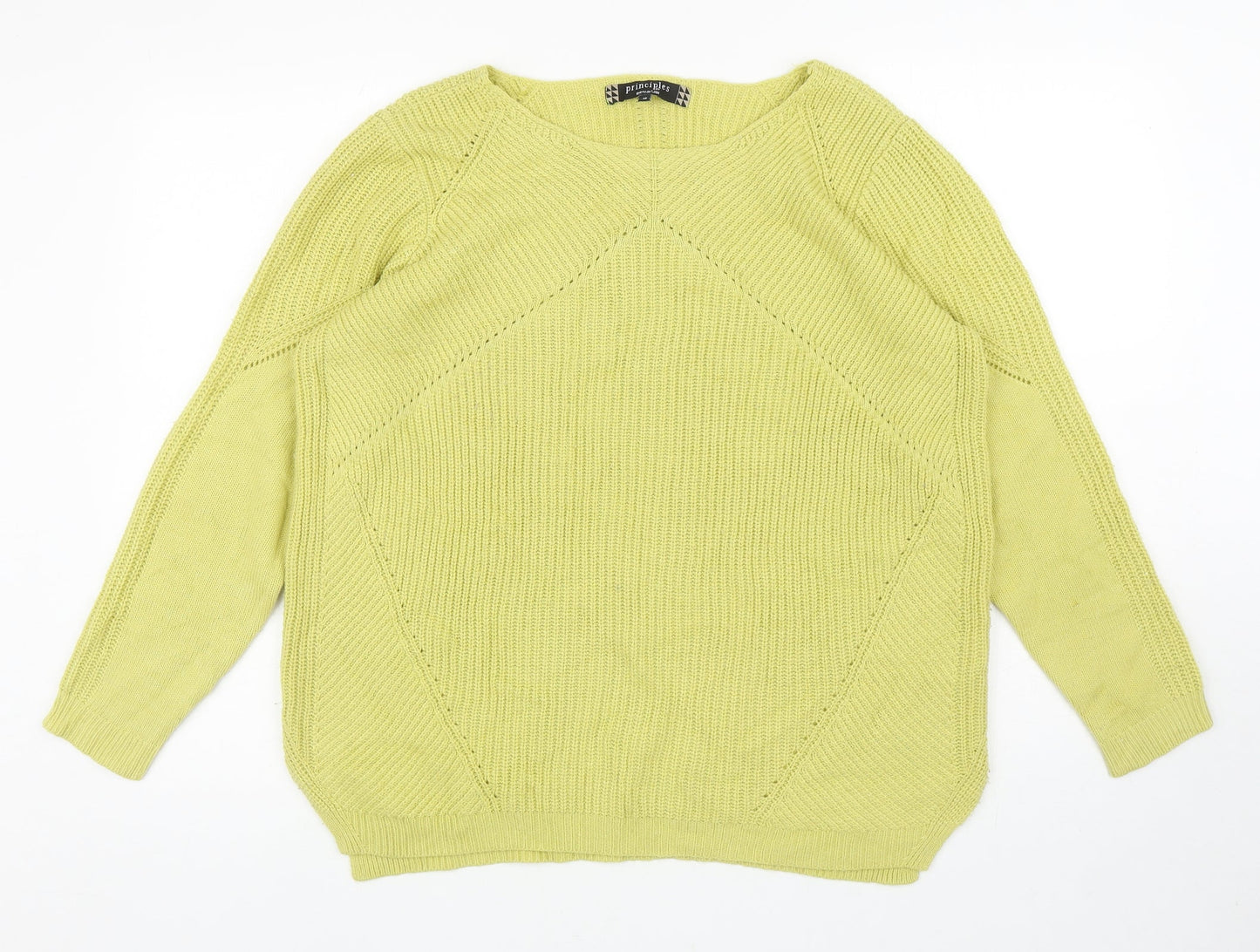 Womens UK Size 18 Principles Green Pullover Jumper