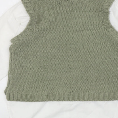 Primark Womens Green Roll Neck Acrylic Pullover Jumper Size 2XS