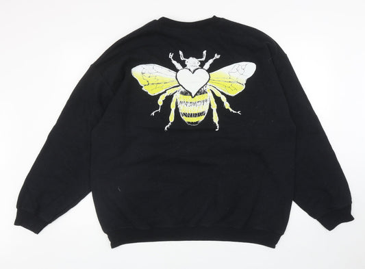 Gildan Womens Black Cotton Pullover Sweatshirt Size XL Pullover - Bee