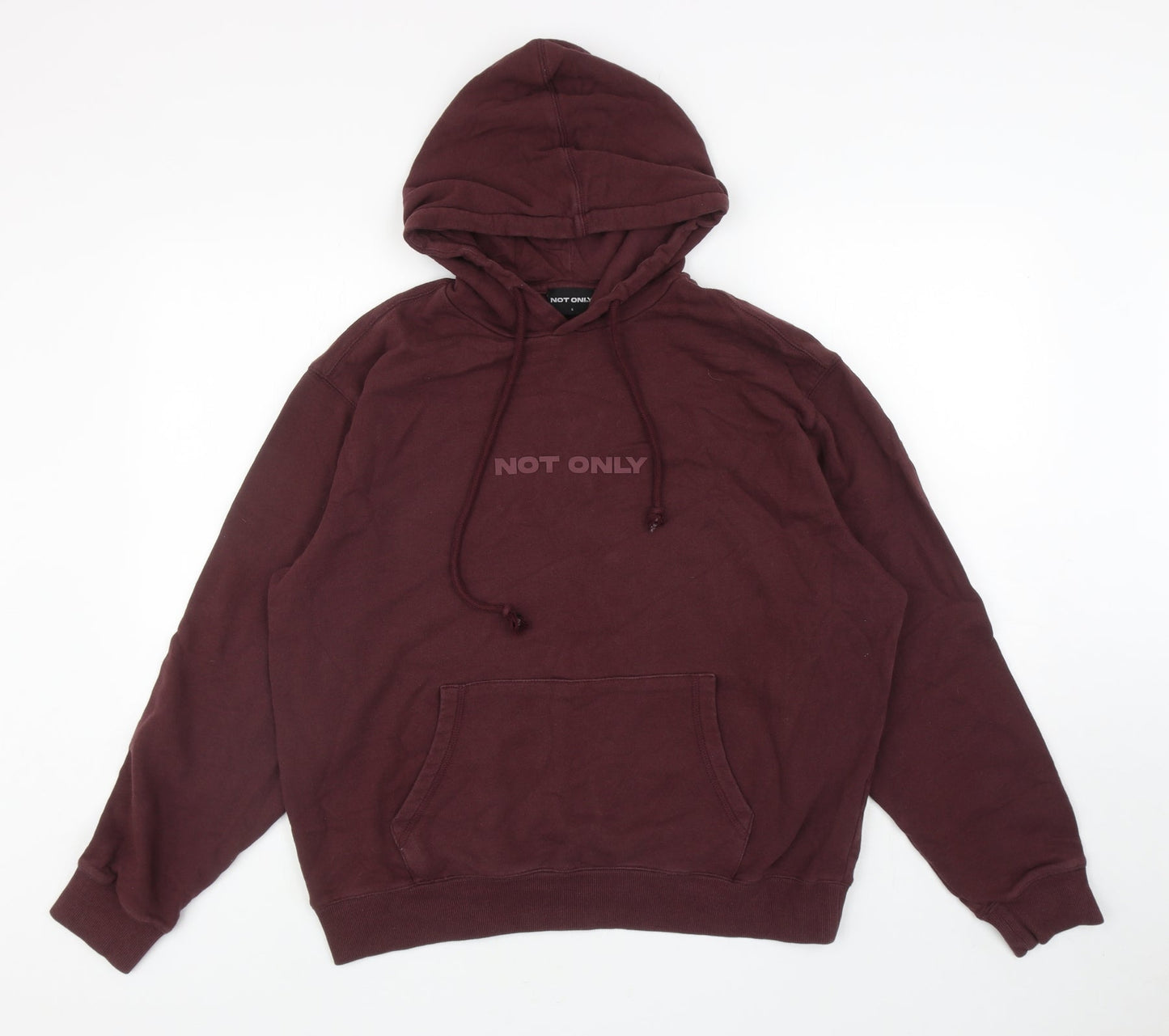 Not Only Mens Purple Cotton Pullover Hoodie Size S - Not Only