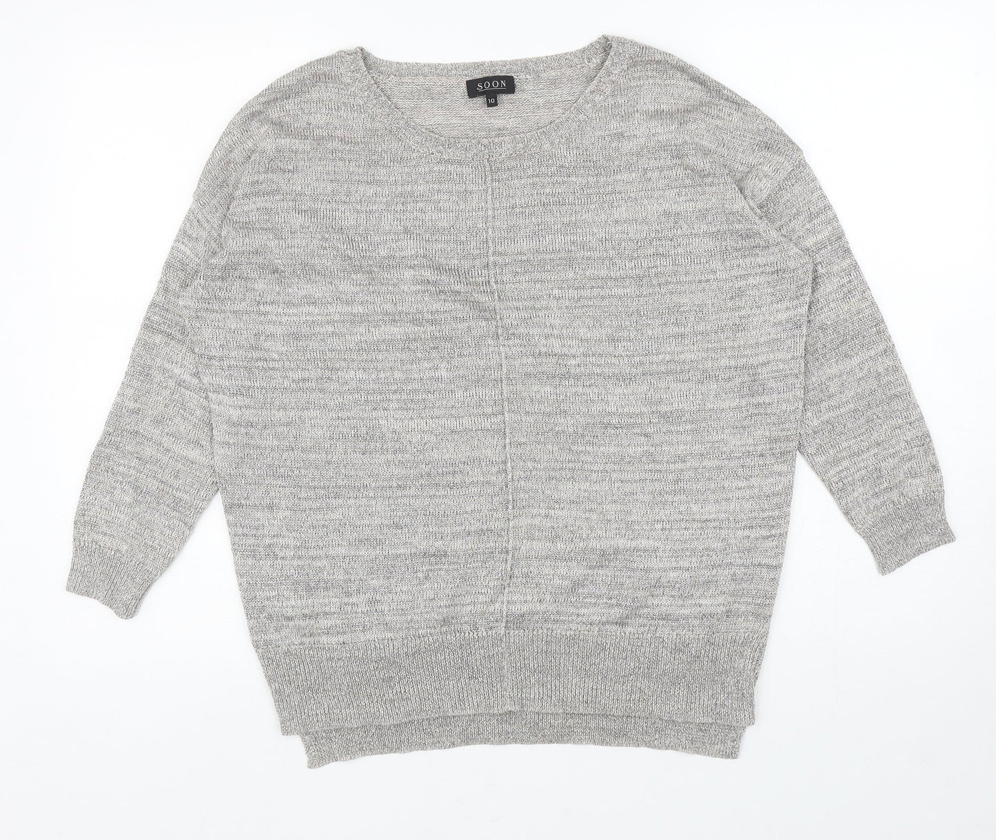 Womens UK Size 10 Matalan Silver Pullover Jumper