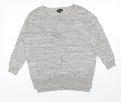 Womens UK Size 10 Matalan Silver Pullover Jumper