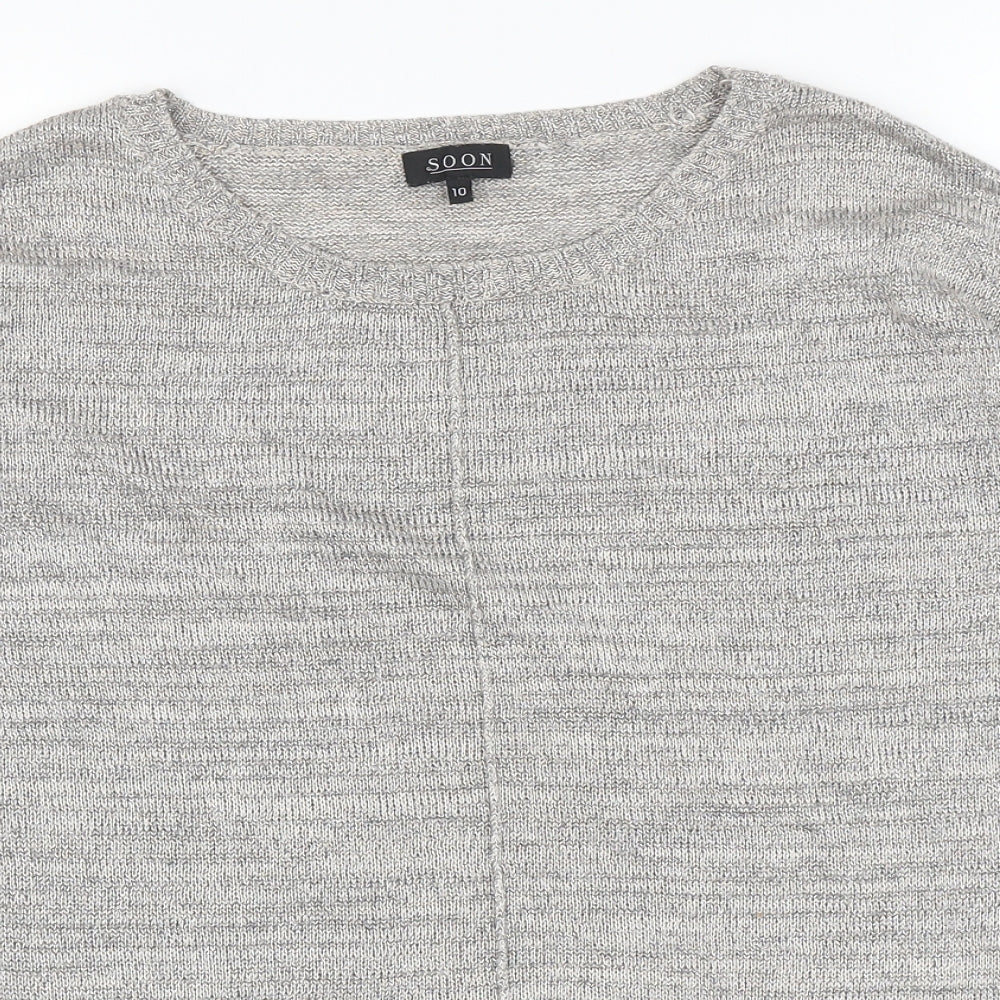 Womens UK Size 10 Matalan Silver Pullover Jumper
