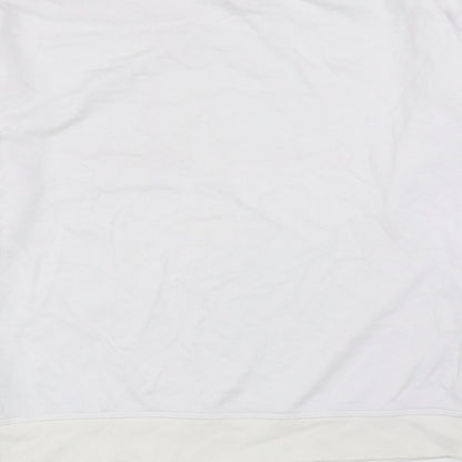 New Look Womens White Cotton Pullover Sweatshirt Size 10 Pullover - Manhattan
