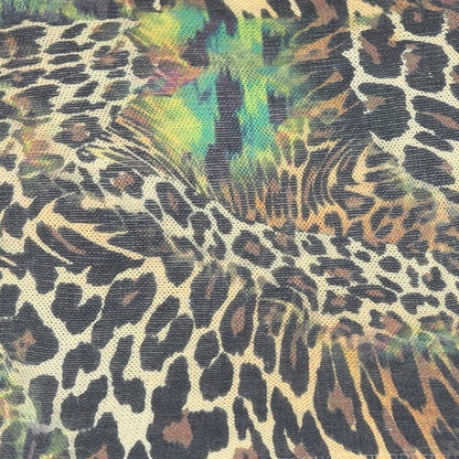 Preworn Womens Multicoloured Boat Neck Animal Print Polyester Pullover Jumper Size 8 - Leopard print