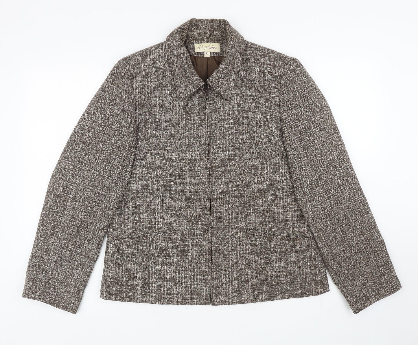 Womens UK Size 12 EWM Brown Jacket