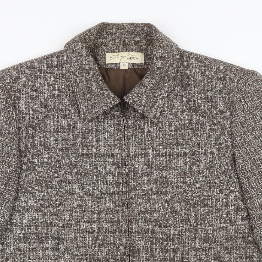 Womens UK Size 12 EWM Brown Jacket