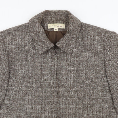 Womens UK Size 12 EWM Brown Jacket