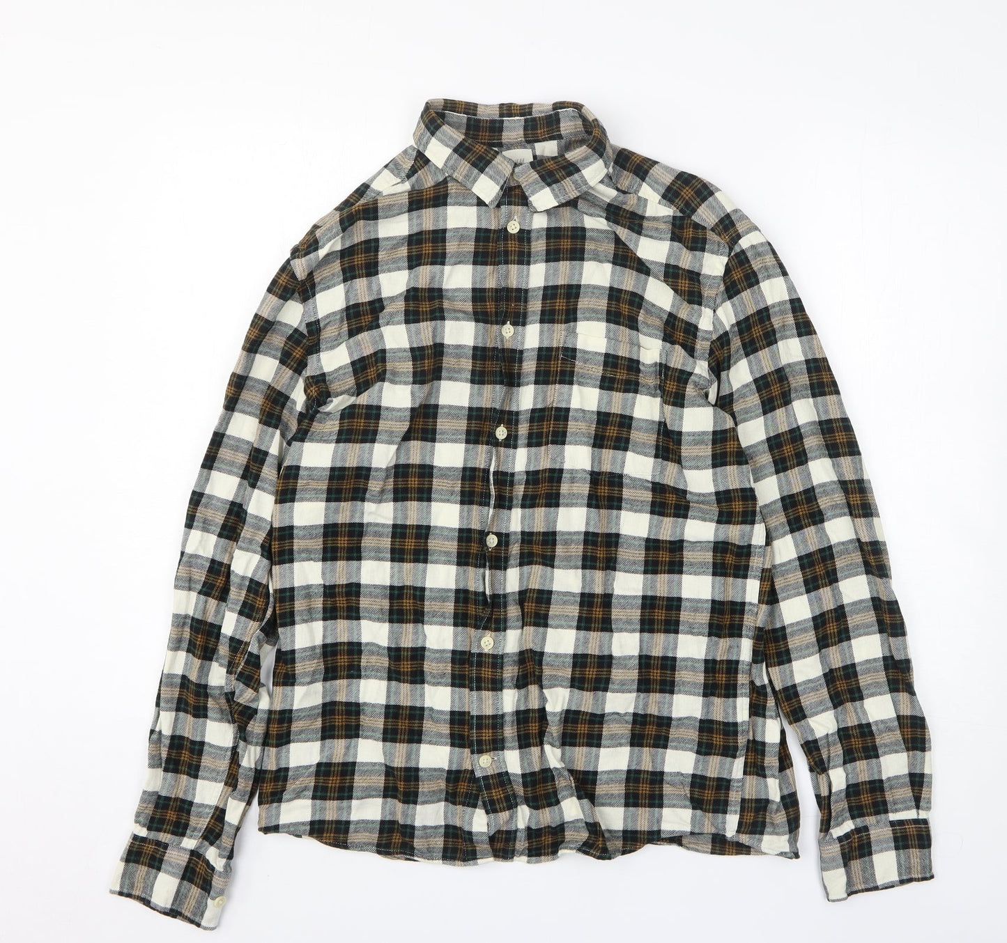 Mens UK Size M H&M Multicoloured  Button-Up Long Sleeve Casual Shirt