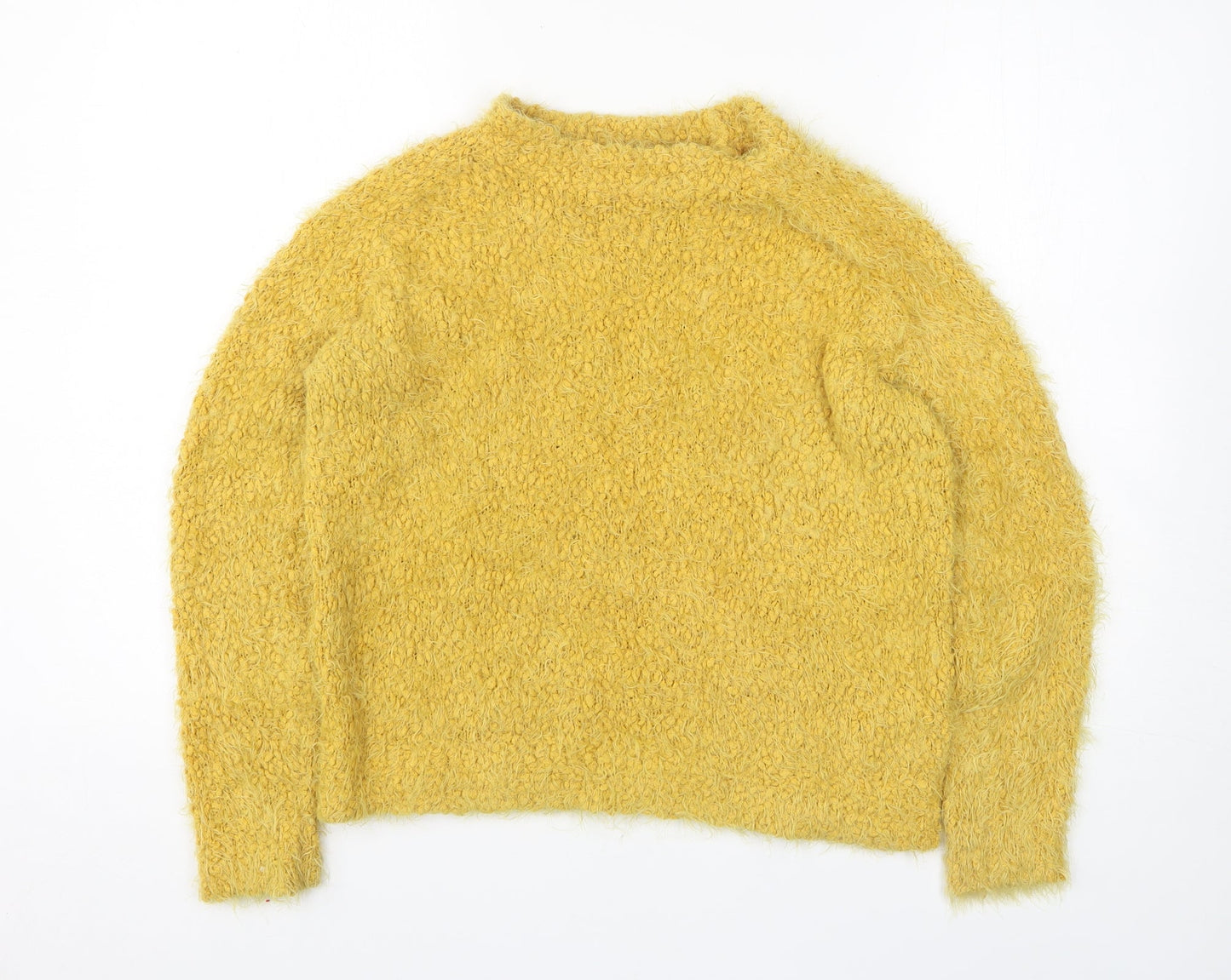 Amara Reya Womens Yellow Polyester Pullover Sweatshirt Size 12 Pullover