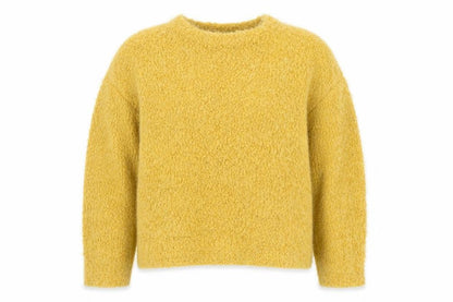 Amara Reya Womens Yellow Polyester Pullover Sweatshirt Size 12 Pullover