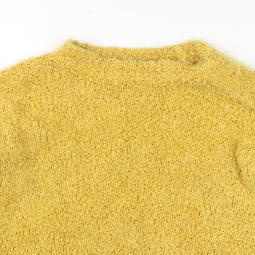 Amara Reya Womens Yellow Polyester Pullover Sweatshirt Size 12 Pullover