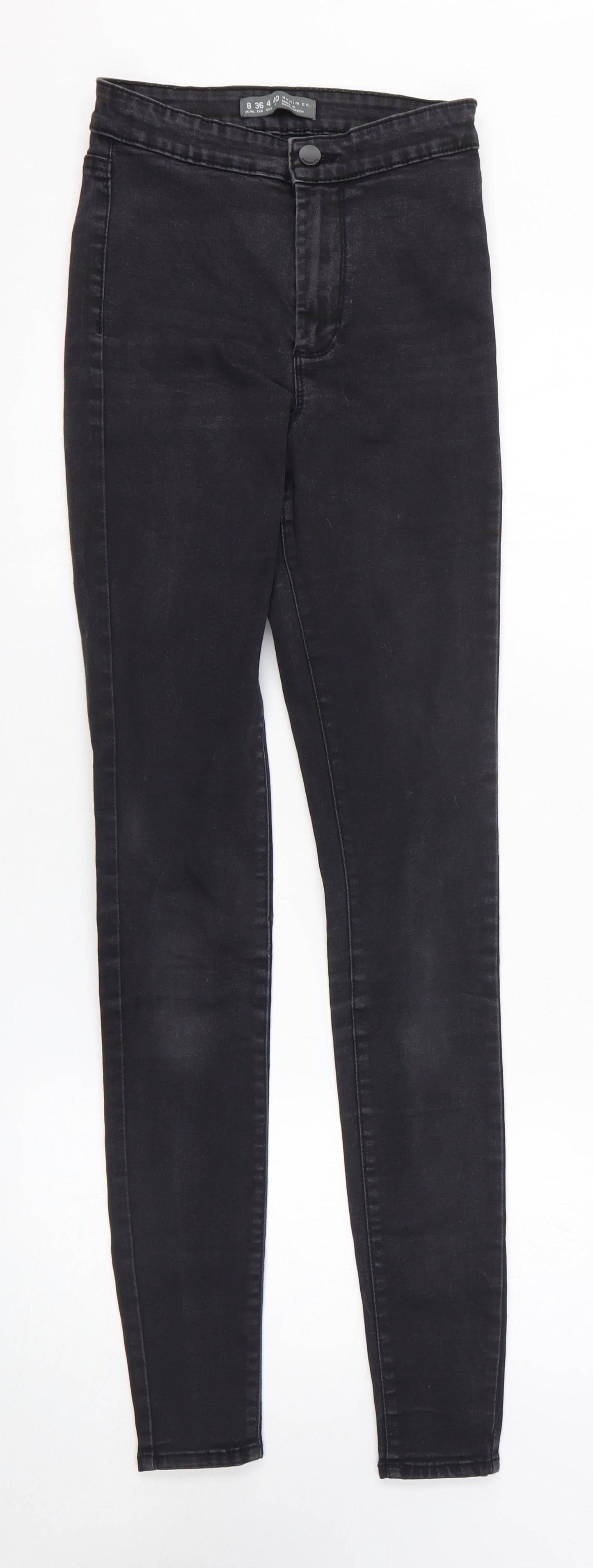 Denim & Co. Womens Black Cotton Skinny Jeans Size 8 L30 in Regular Zip