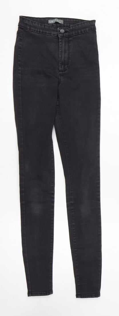 Denim & Co. Womens Black Cotton Skinny Jeans Size 8 L30 in Regular Zip