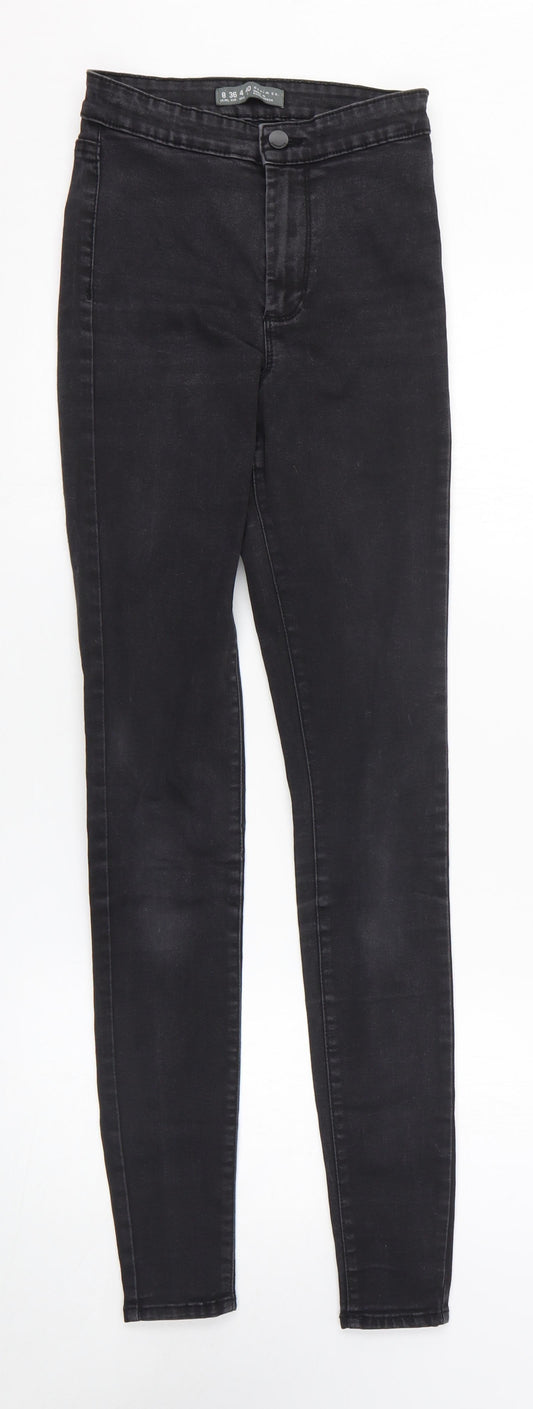 Denim & Co. Womens Black Cotton Skinny Jeans Size 8 L30 in Regular Zip