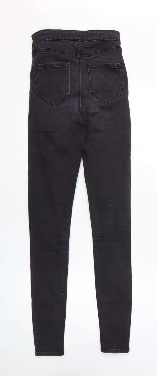 Denim & Co. Womens Black Cotton Skinny Jeans Size 8 L30 in Regular Zip