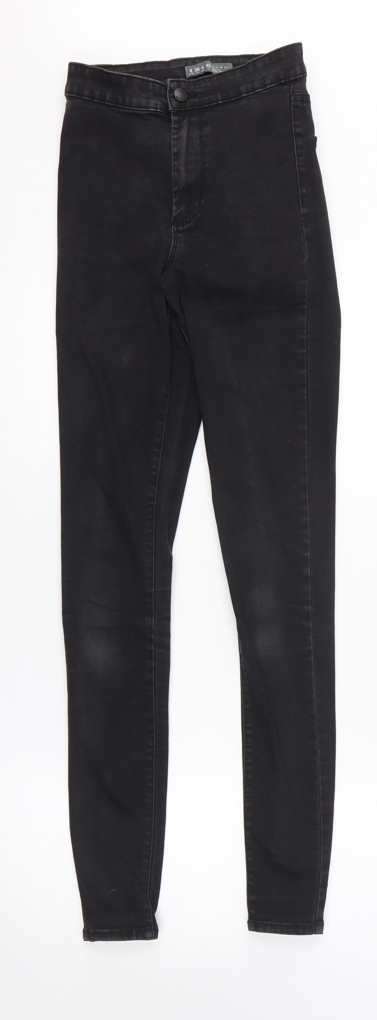 Denim & Co. Womens Black Cotton Skinny Jeans Size 8 L31 in Regular Zip