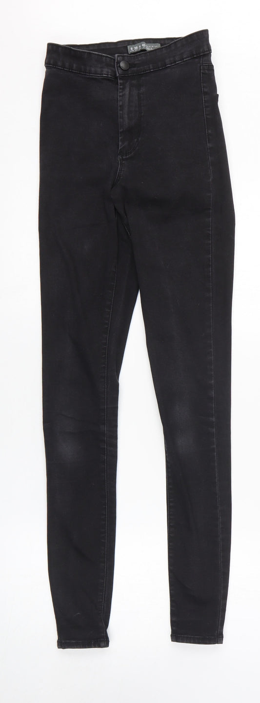 Denim & Co. Womens Black Cotton Skinny Jeans Size 8 L31 in Regular Zip