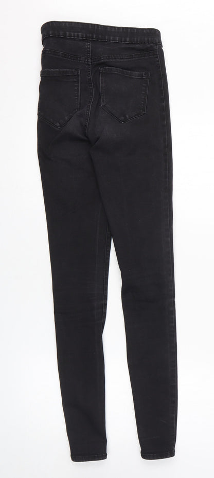 Denim & Co. Womens Black Cotton Skinny Jeans Size 8 L31 in Regular Zip