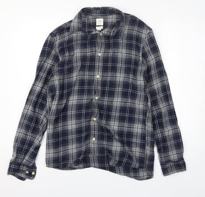 Mens UK Size S H&M Blue  Button-Up Long Sleeve Casual Shirt
