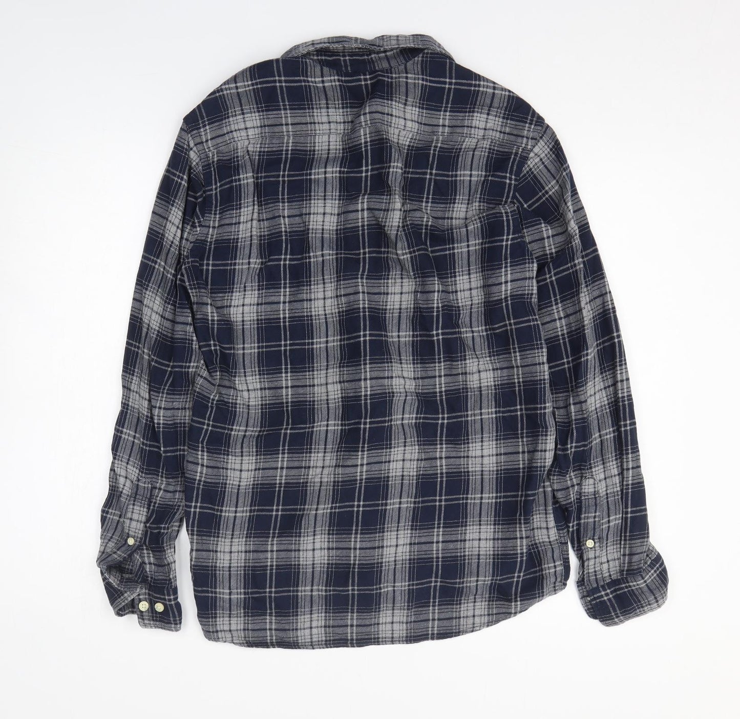 Mens UK Size S H&M Blue  Button-Up Long Sleeve Casual Shirt