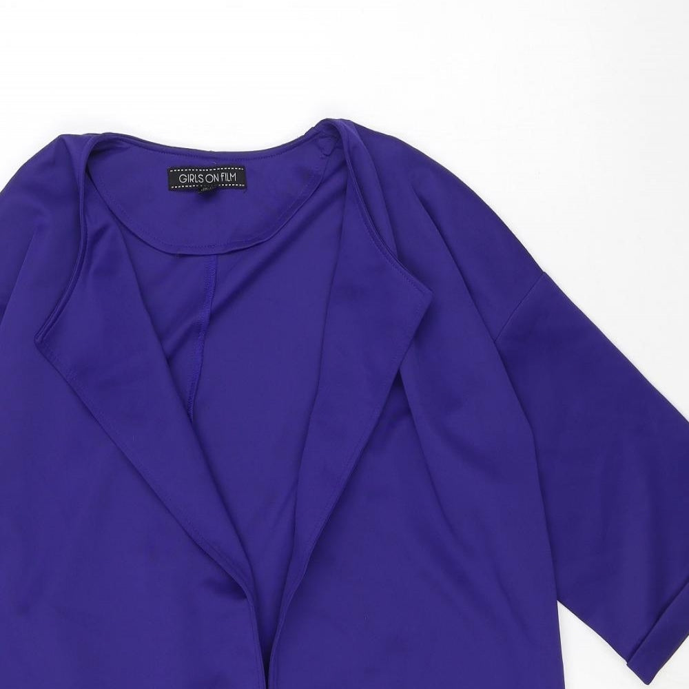 Girls On Film Womens Blue Jacket Blazer Size 12 - Formal wear