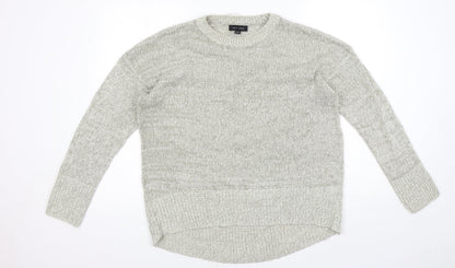 New Look Womens Grey Round Neck Acrylic Pullover Jumper Size L