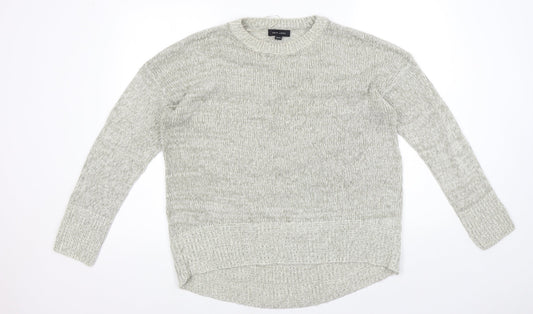 New Look Womens Grey Round Neck Acrylic Pullover Jumper Size L