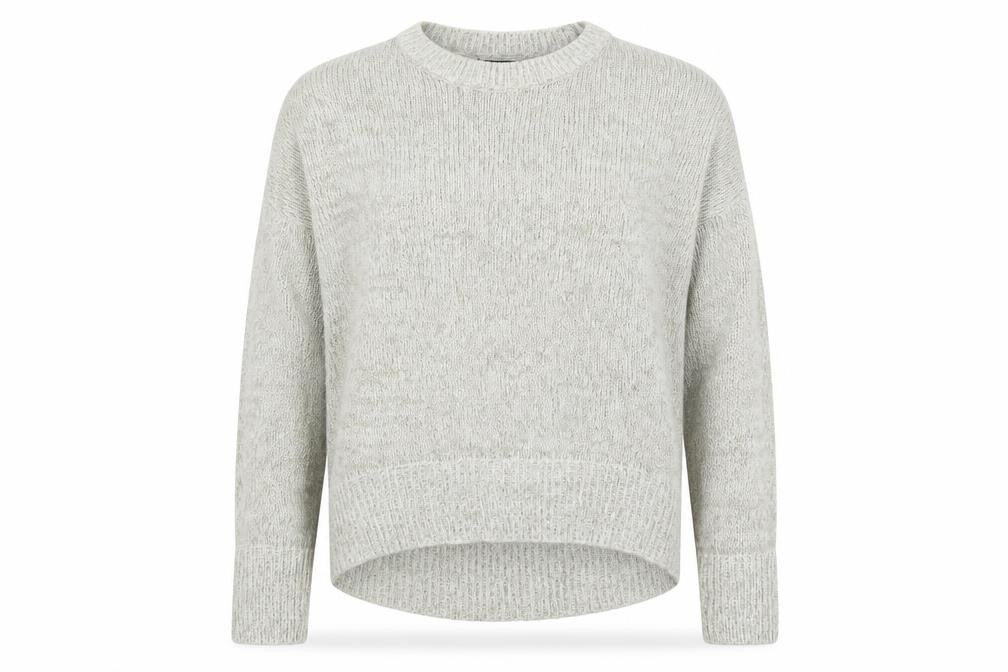 New Look Womens Grey Round Neck Acrylic Pullover Jumper Size L