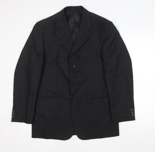 Mens UK Size 38 Zantos Regular Black Suit Jacket