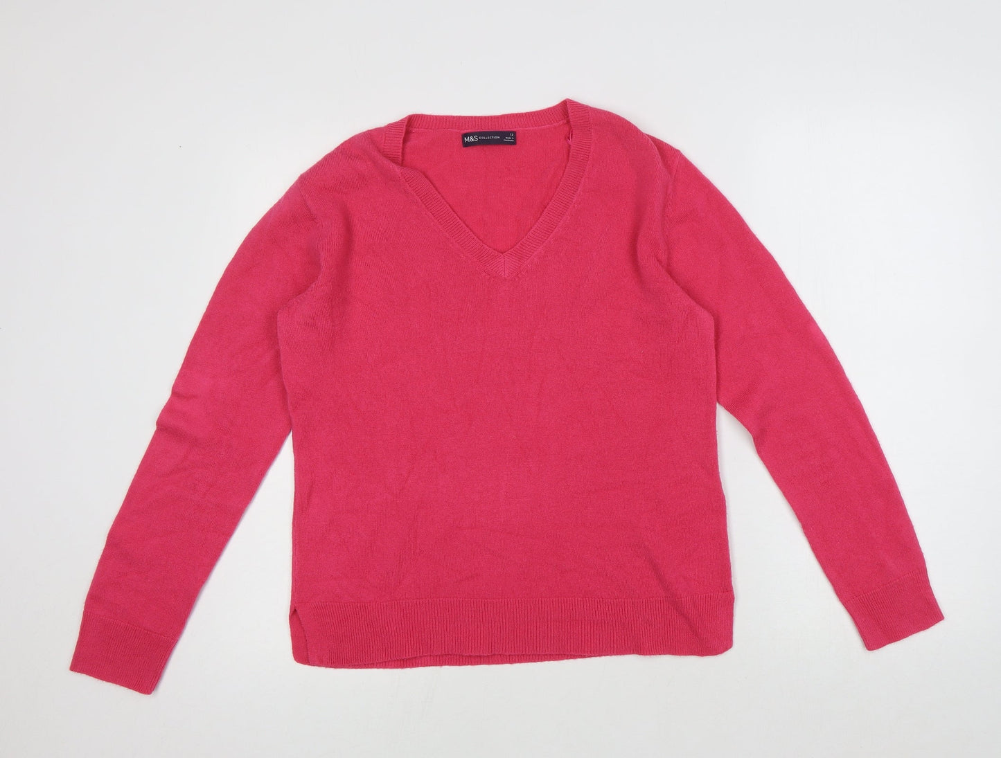 Womens UK Size 12 Marks and Spencer Pink Pullover Jumper