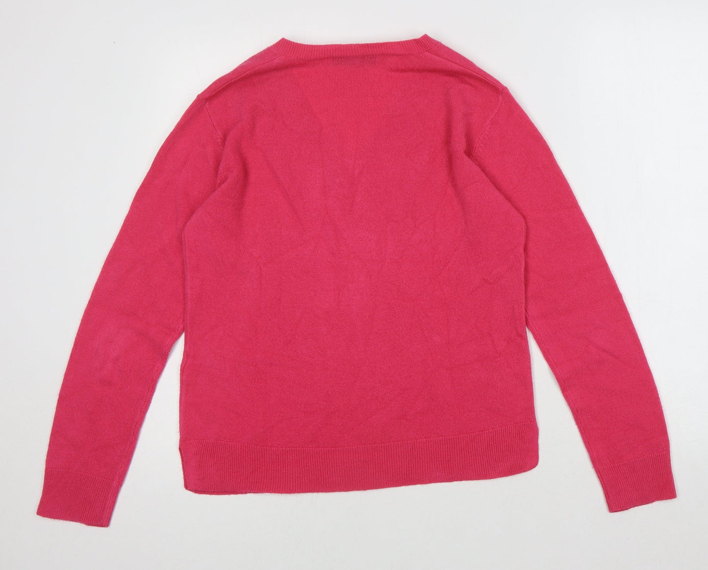 Womens UK Size 12 Marks and Spencer Pink Pullover Jumper