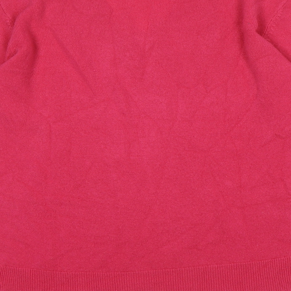 Womens UK Size 12 Marks and Spencer Pink Pullover Jumper