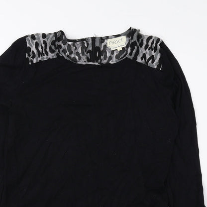 Womens UK Size 10 NEXT Black Basic Blouse