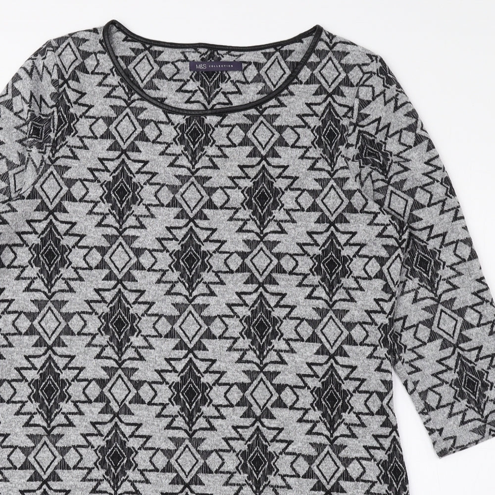 Womens UK Size 14 Marks and Spencer Grey Pullover Jumper