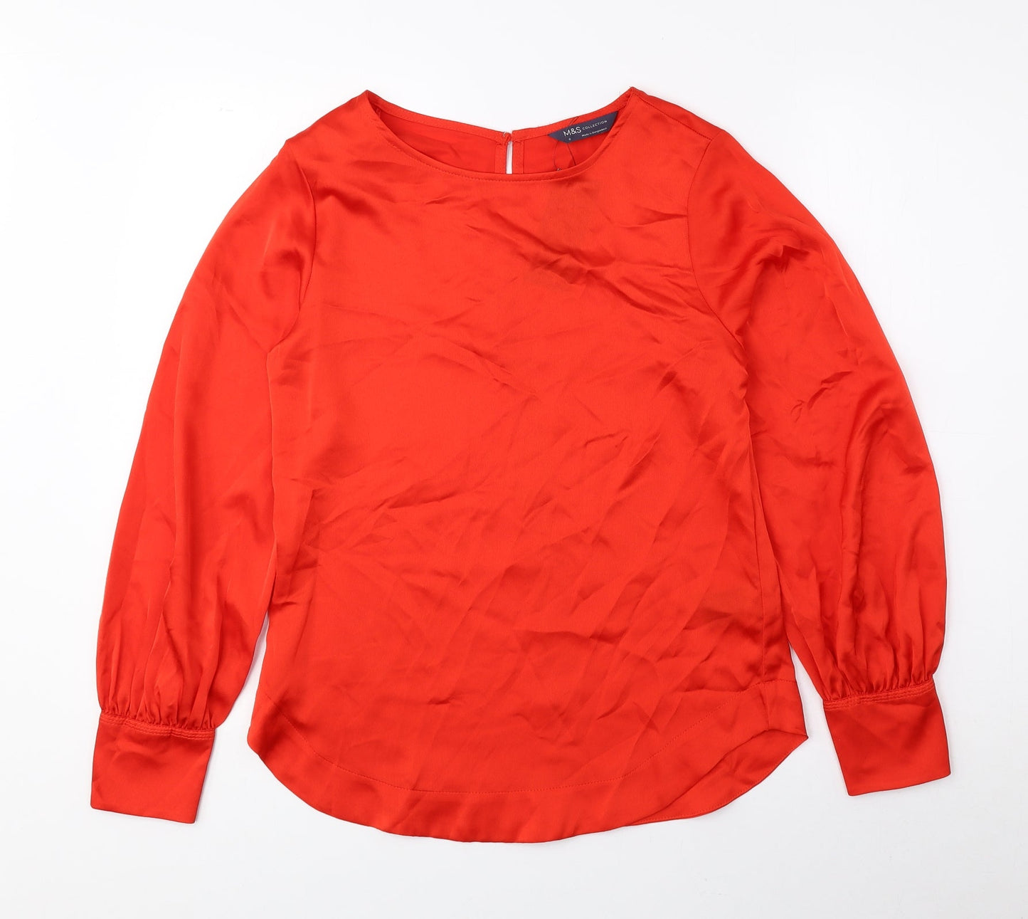 Womens UK Size 6 Marks and Spencer Red Basic Blouse
