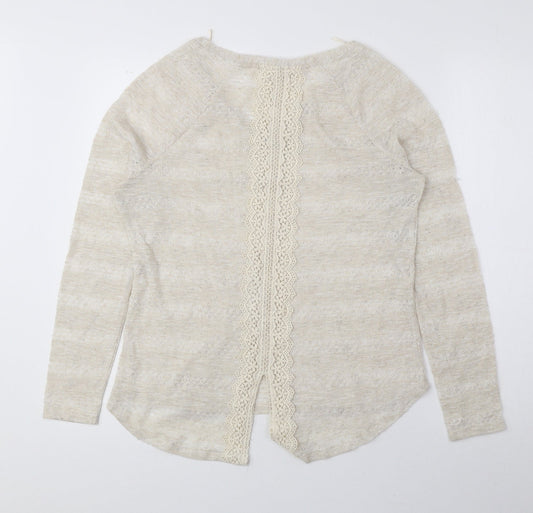 Womens UK Size 12 NEXT Beige Pullover Jumper