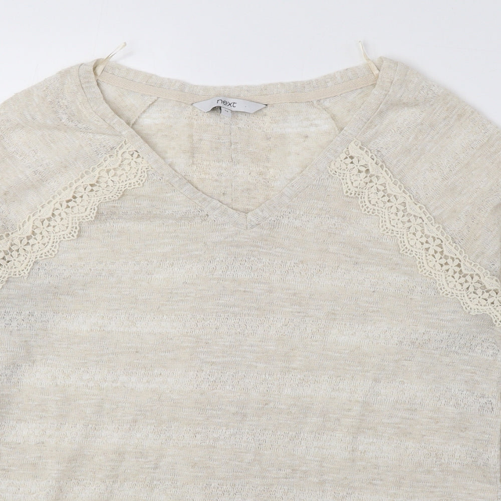 Womens UK Size 12 NEXT Beige Pullover Jumper