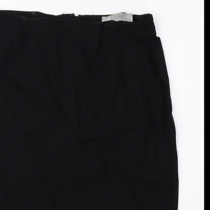 ASOS Womens Black Viscose Straight & Pencil Skirt Size 14 Zip