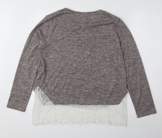 Womens UK Size 14 Atmosphere Grey Pullover Jumper
