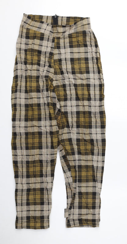 Womens UK Size 10 PRETTYLITTLETHING Regular Fit  Yellow Trousers