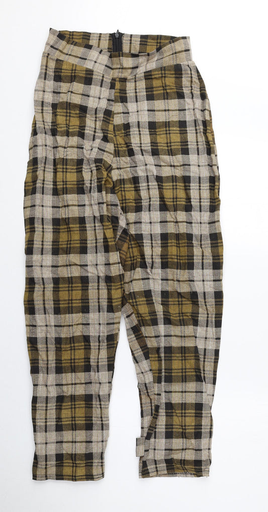 Womens UK Size 10 PRETTYLITTLETHING Regular Fit  Yellow Trousers
