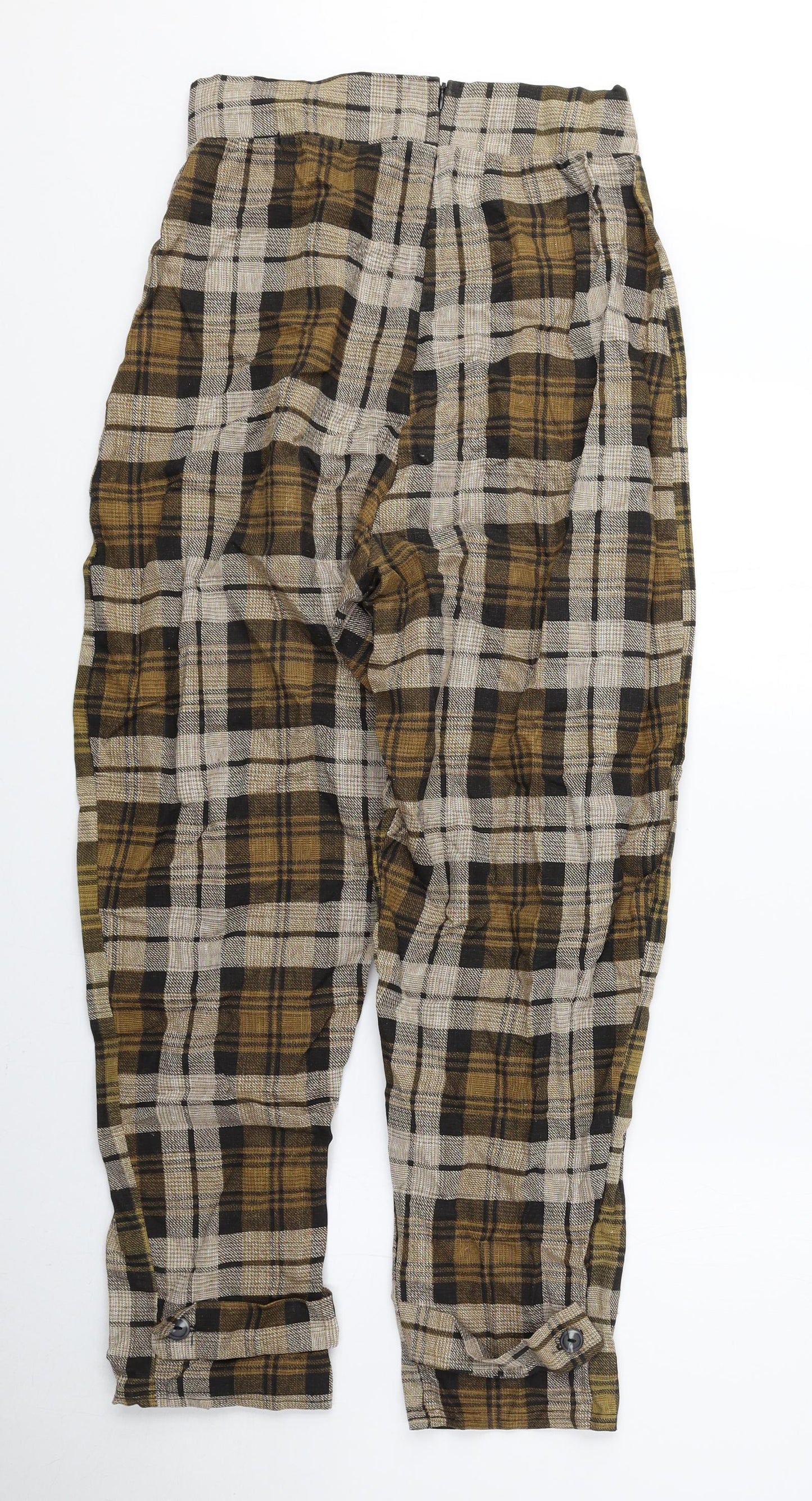 Womens UK Size 10 PRETTYLITTLETHING Regular Fit  Yellow Trousers