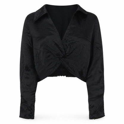 Womens UK Size M Zara Black Basic Blouse