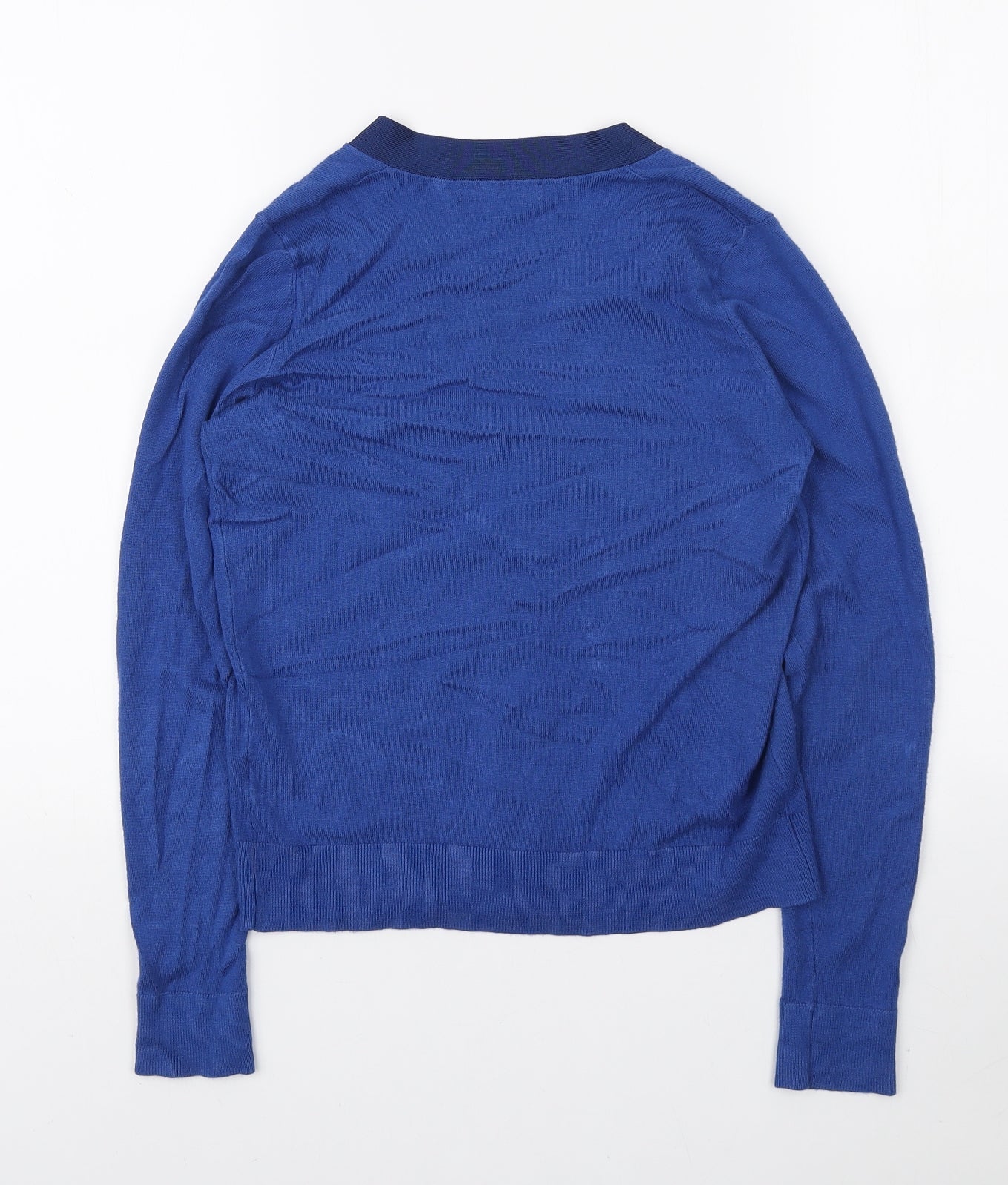 TU Womens Blue V-Neck Viscose Cardigan Jumper Size 8