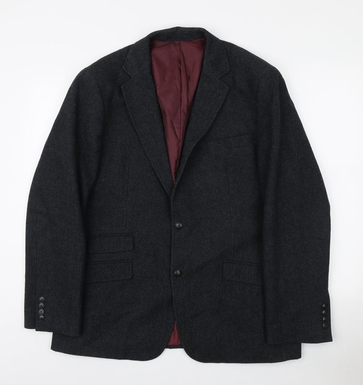 Harvey & Jones Mens Blue Wool Jacket Blazer